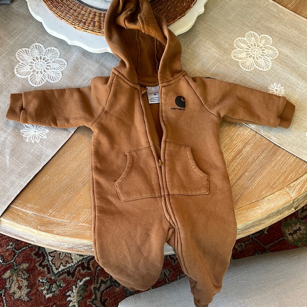 Carhartt baby boy jumpsuit (like new)- perfect for your little snuggles!